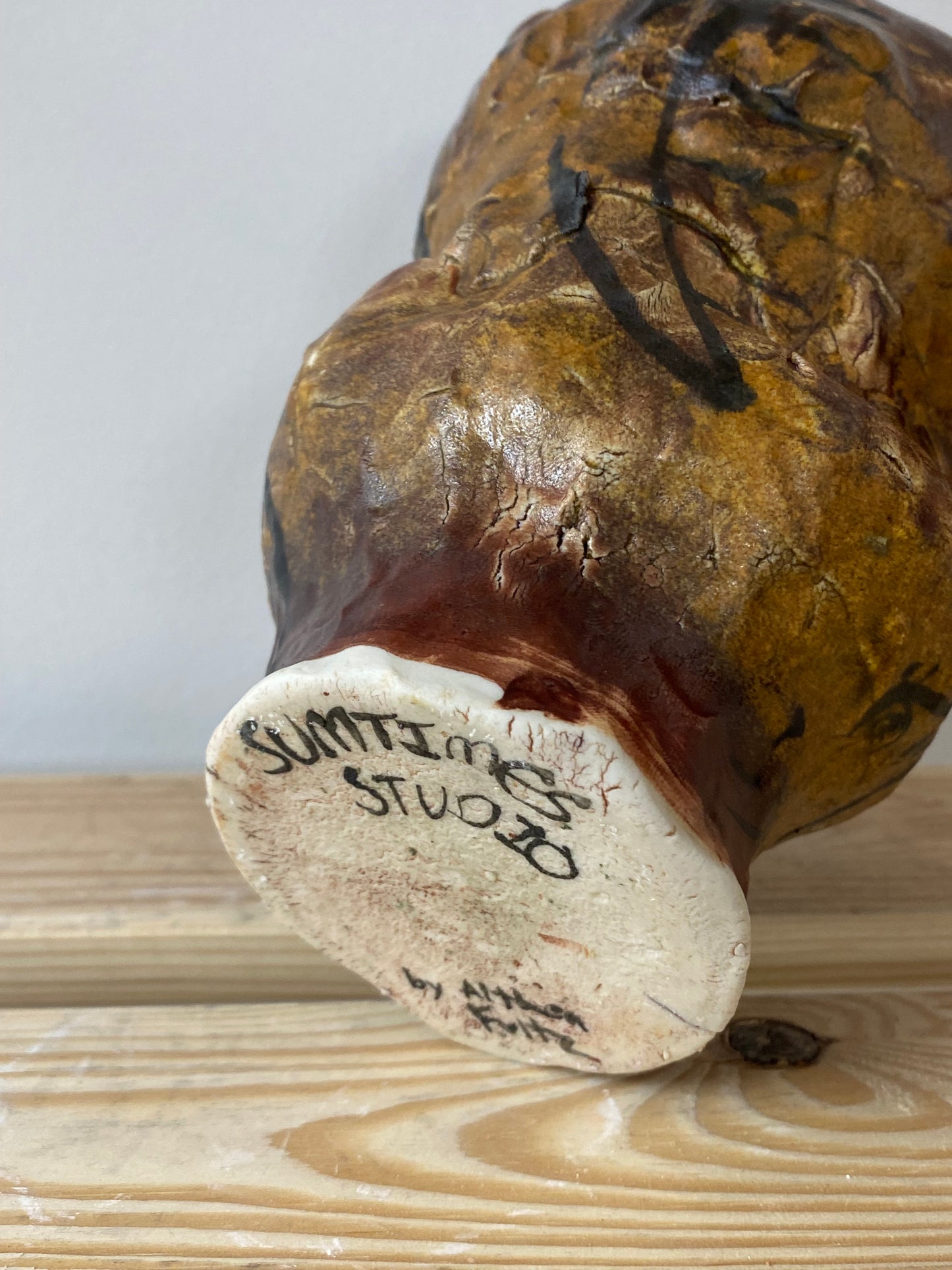 Porcelain vase w/rabit & ladder