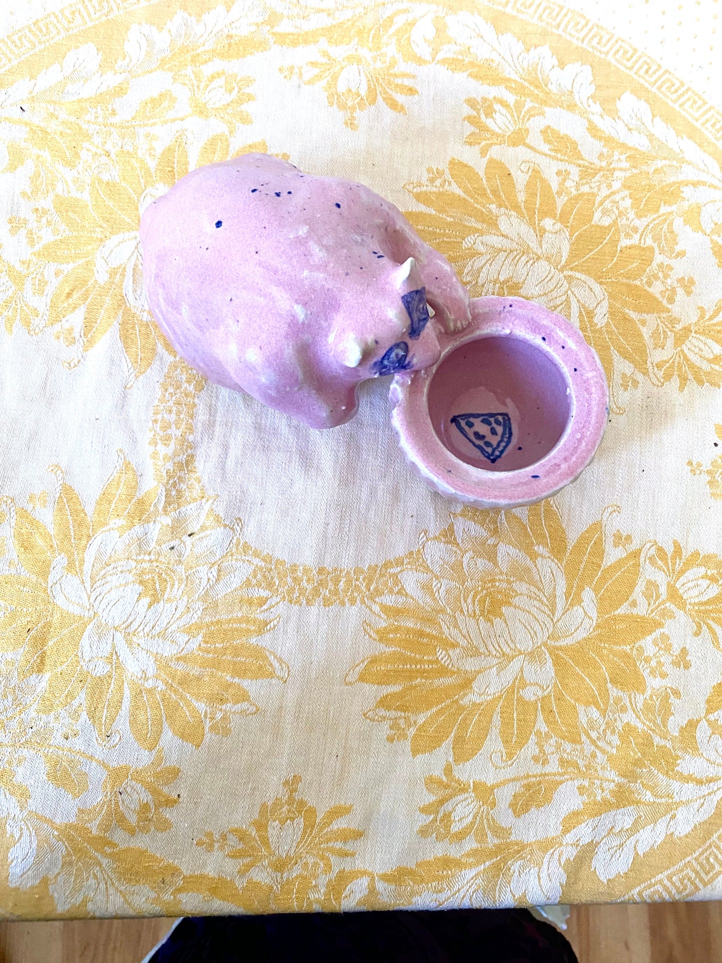 "Pepto the pink Raccoon" candy dish