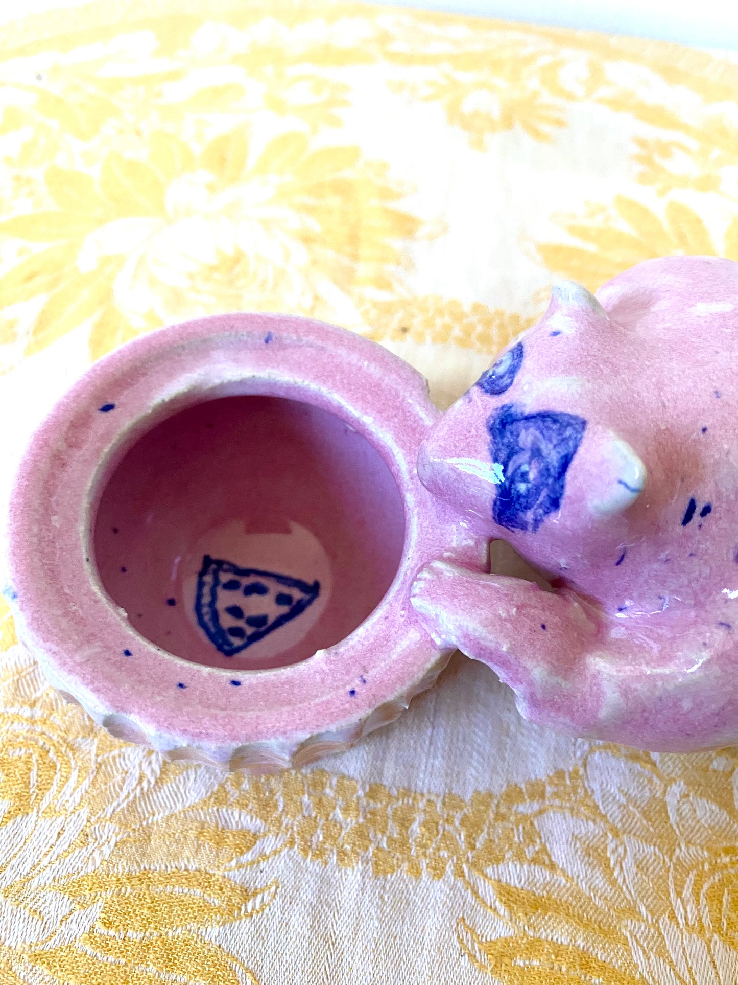 "Pepto the pink Raccoon" candy dish