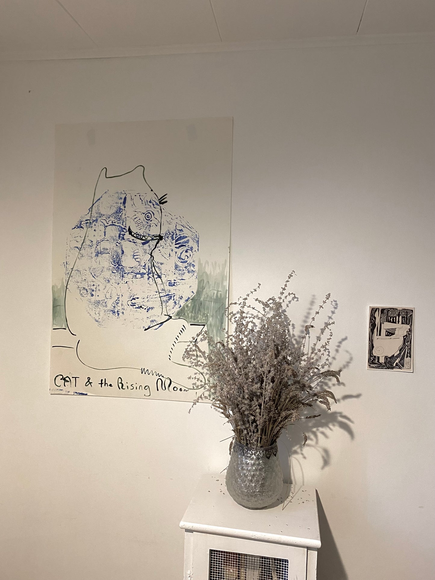 “CAT & rising Moon"
