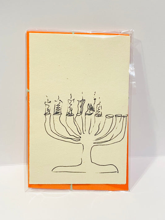 "Menorah Rabit" Rabit Card