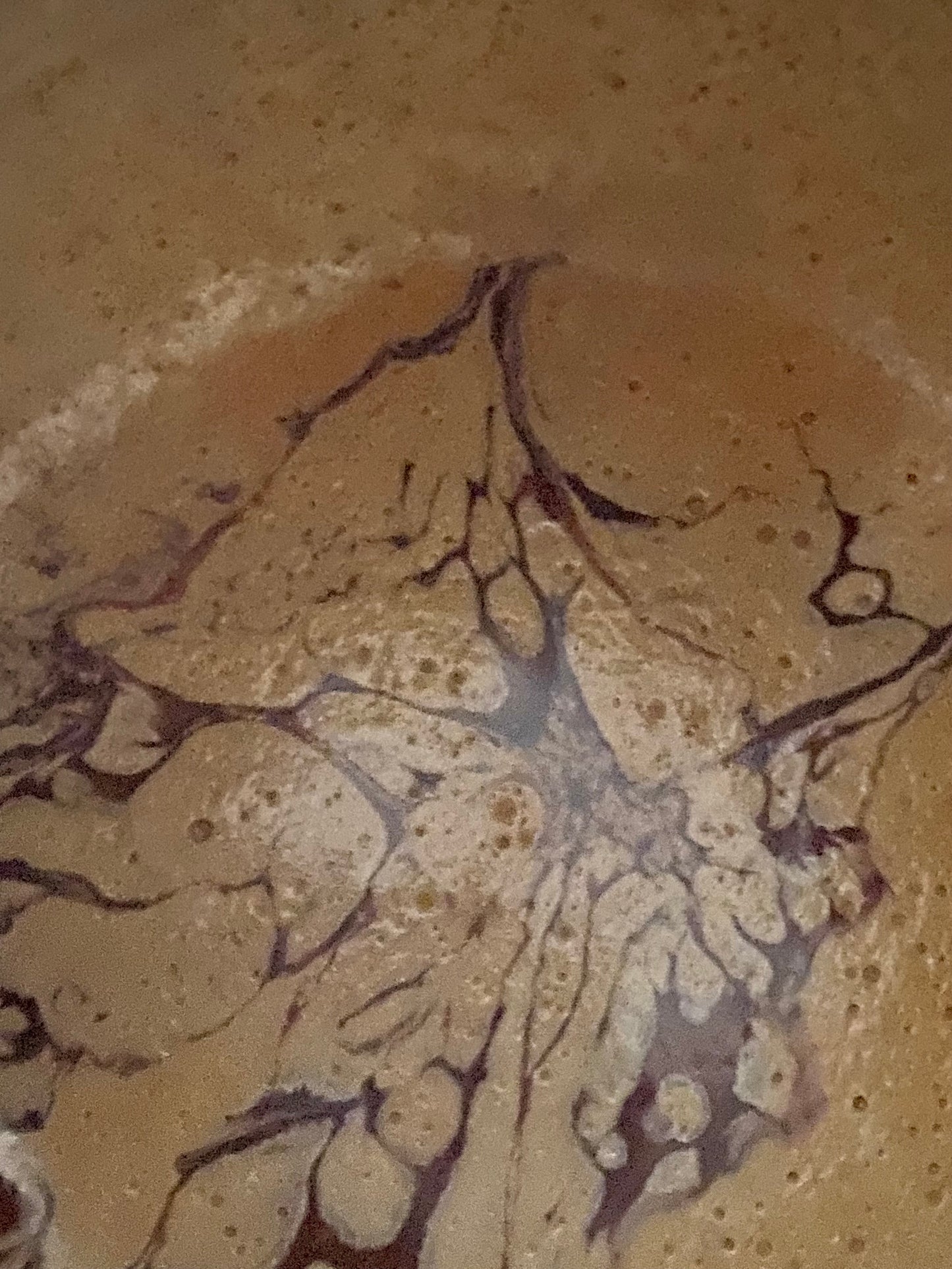 Yellow and pink drippy decorative pot