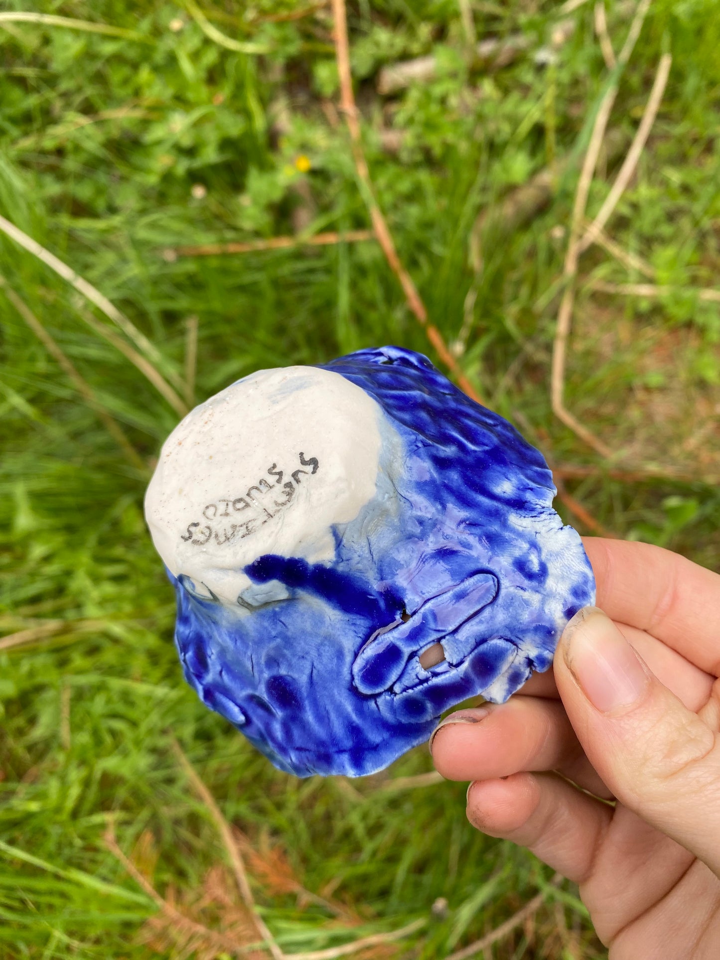 Tiny cobalt trinket bowl