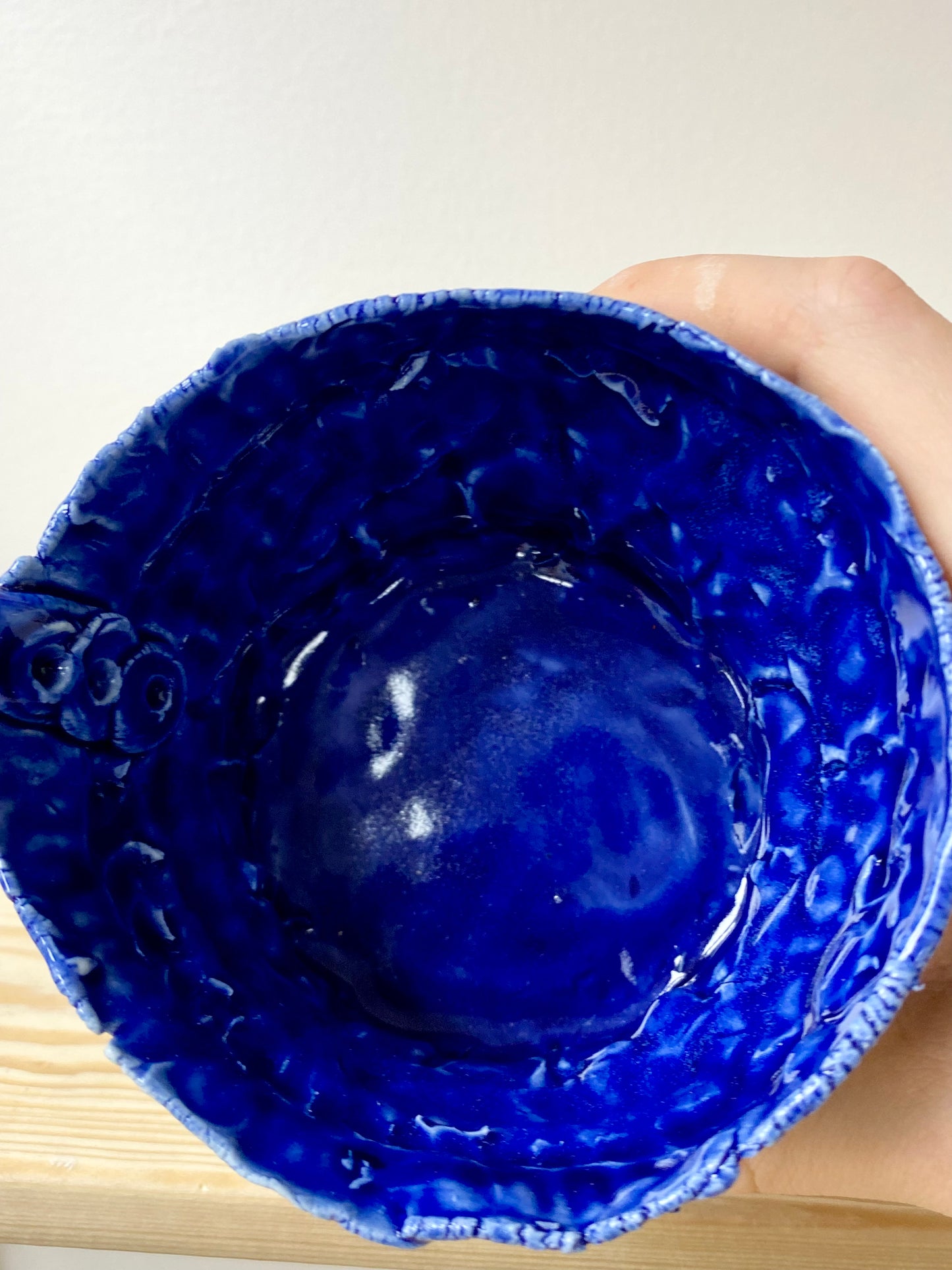 Cobalt glaze porcelain cup