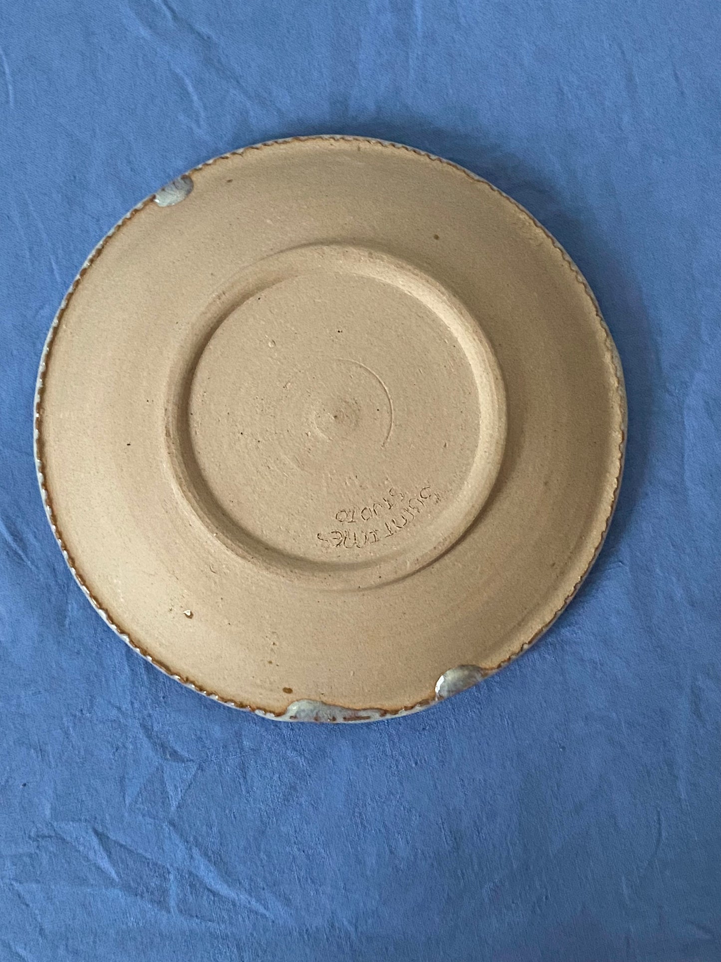 Violet plate with notched edge