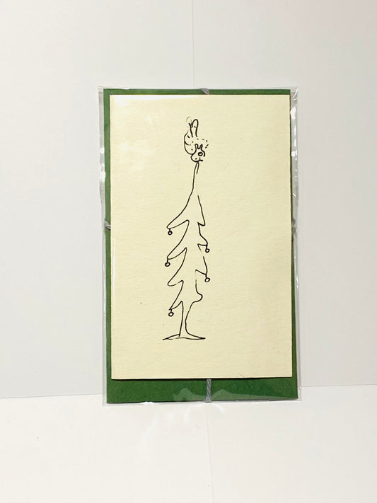 "Crissmiss Tree Rabit" Rabit Card