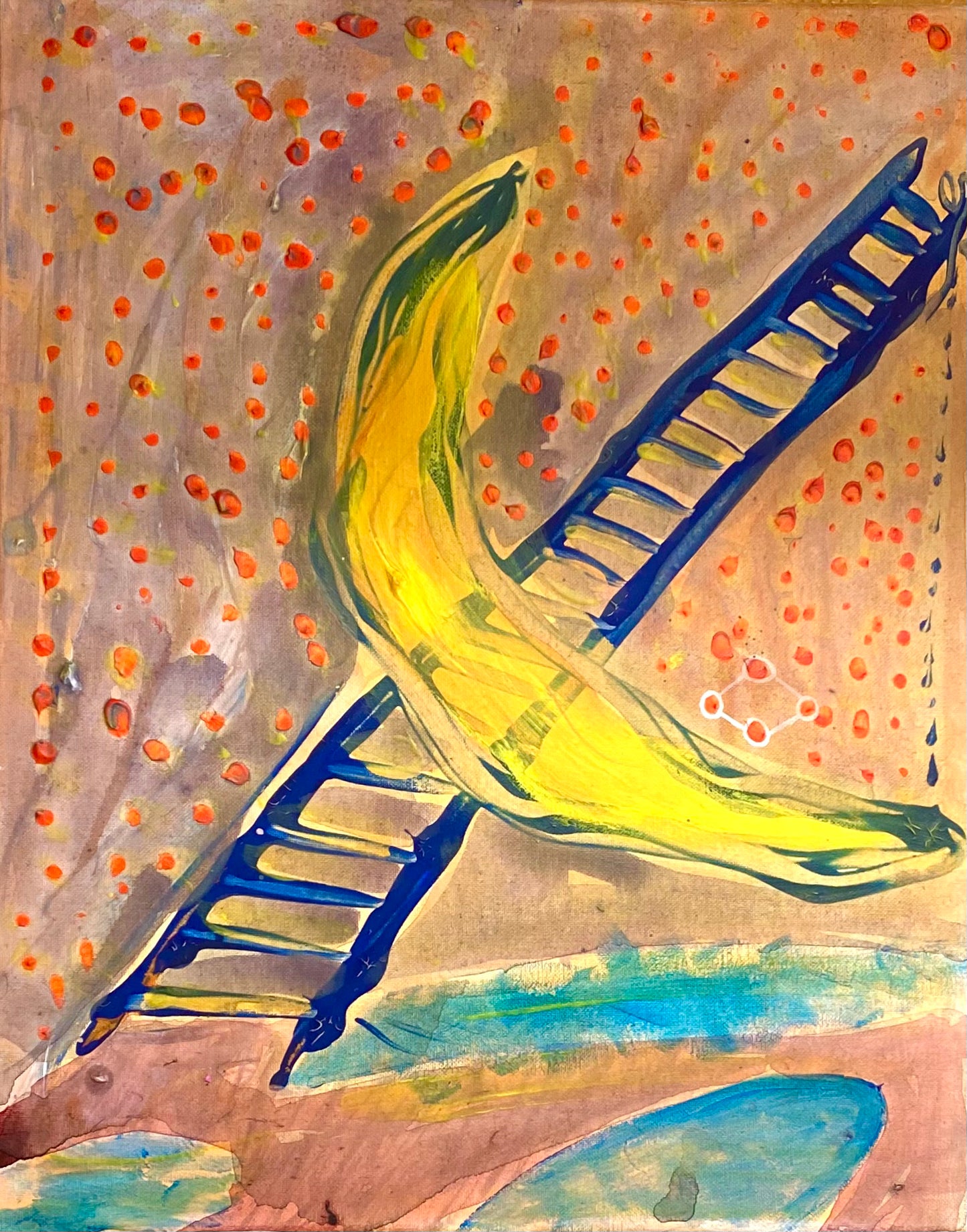 “Moon, Blue Ladder”